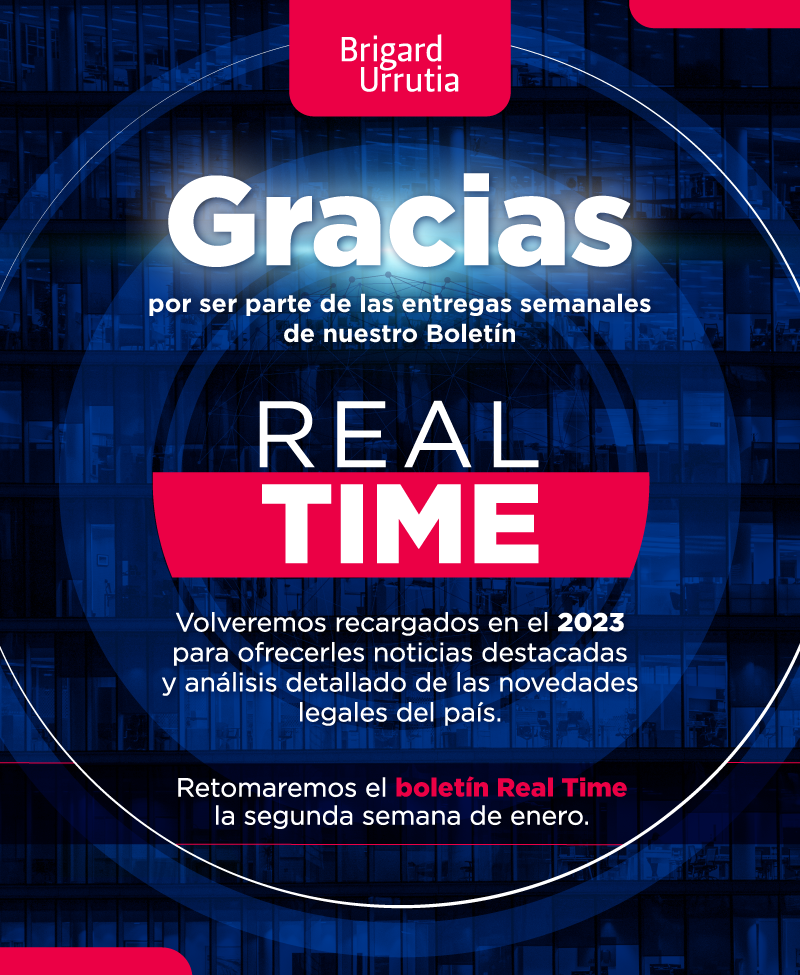 Gracias por ser parte de las entregas semanales de nuestro boletín Real Time